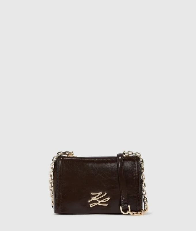 K/Autograph skinnende crossbody-taske