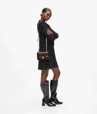 K/Autograph skinnende crossbody-taske