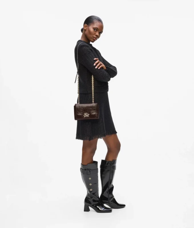 K/Autograph skinnende crossbody-taske