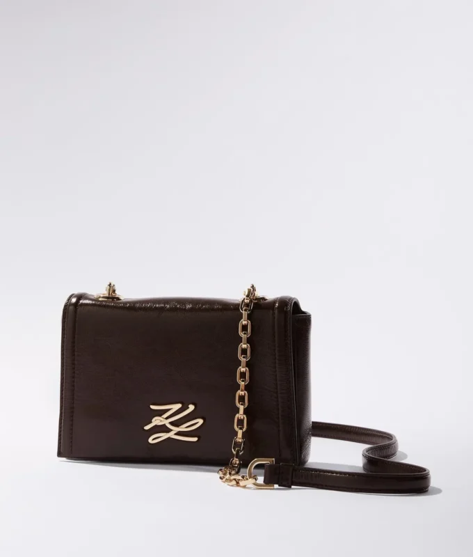 K/Autograph skinnende crossbody-taske