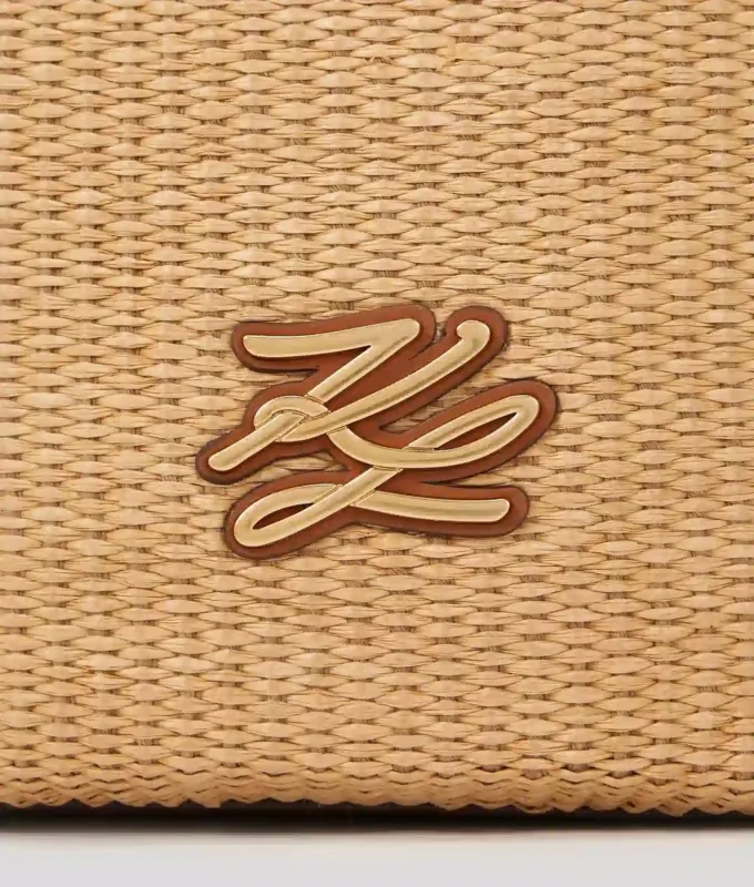 K/Autograph vævet lille bucket bag