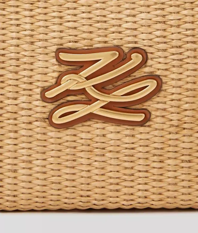 K/Autograph vævet medium bucket bag