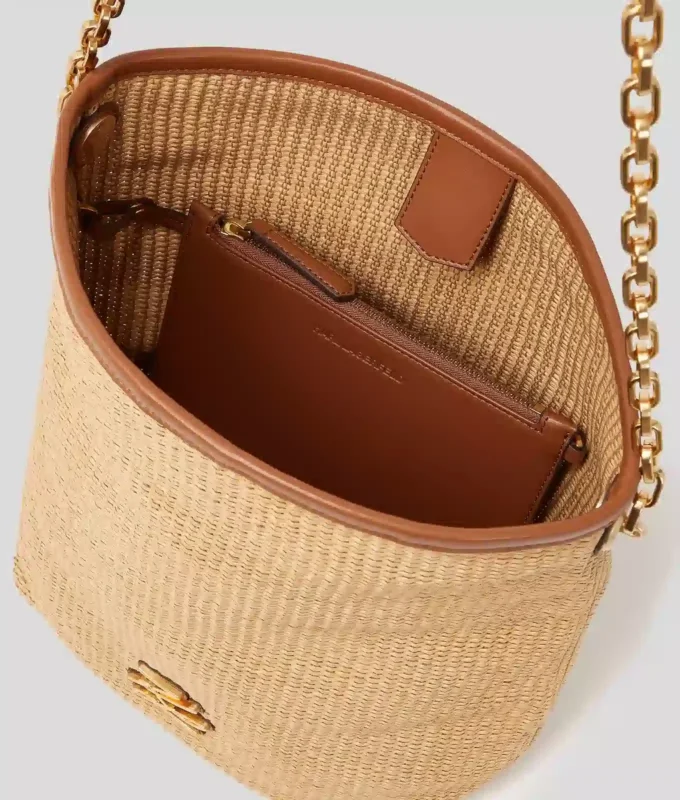 K/Autograph vævet medium bucket bag