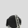 K/CIRCLE EMBOSSED LOGO ROUND CROSSBODY BAG