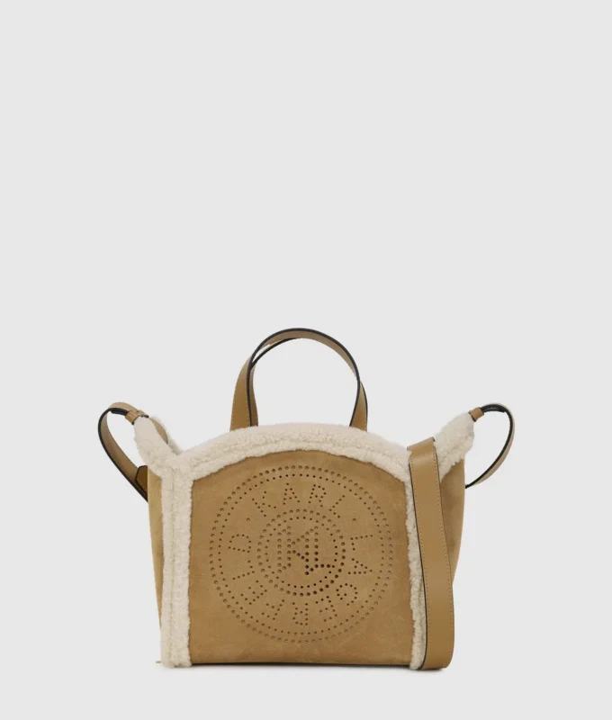K/Circle lille shearling-tote bag