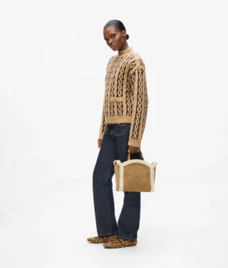 K/Circle lille shearling-tote bag
