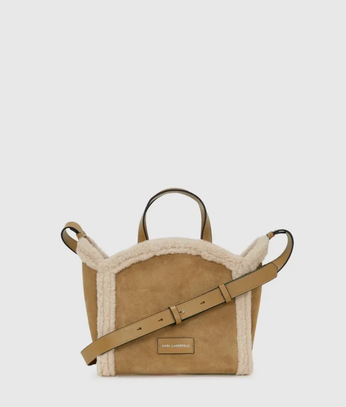 K/Circle lille shearling-tote bag