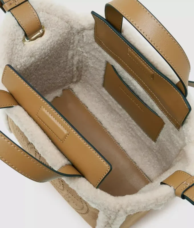 K/Circle lille shearling-tote bag