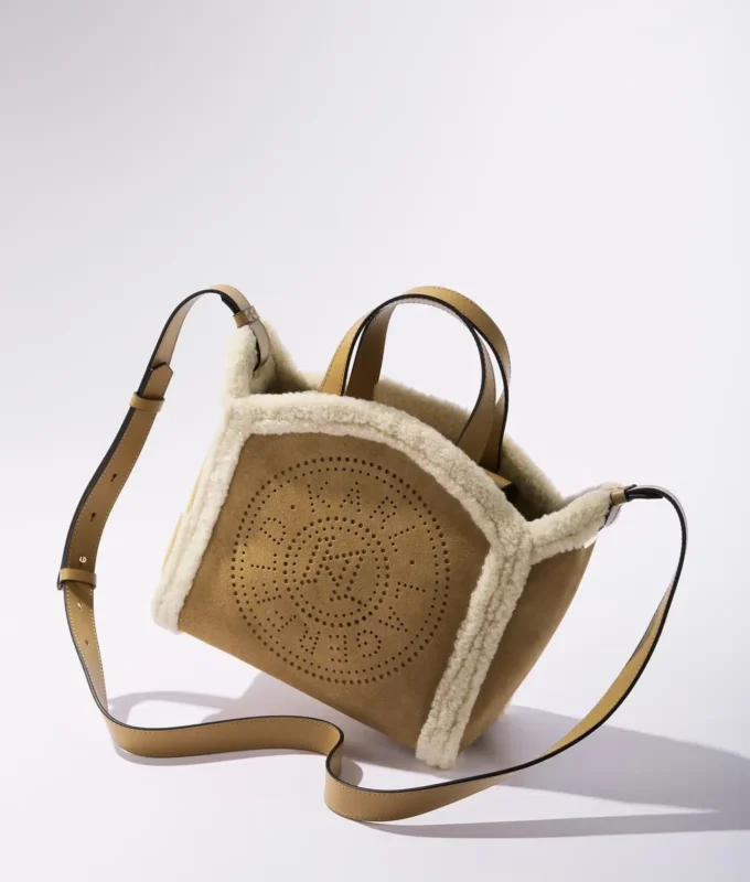 K/Circle lille shearling-tote bag