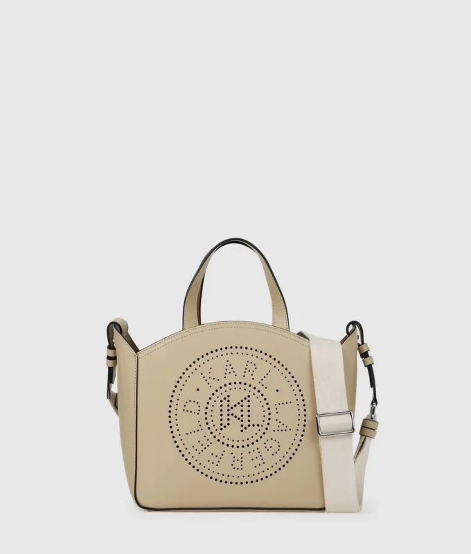 K/CIRCLE PERFORERET LILLE TOTE-TASKE
