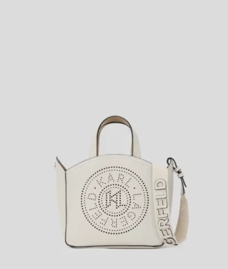 K/CIRCLE PERFORERET LILLE TOTE-TASKE