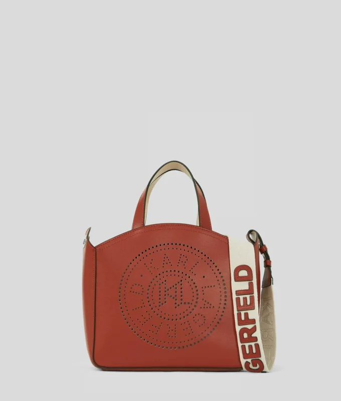 K/CIRCLE PERFORERET LILLE TOTE-TASKE