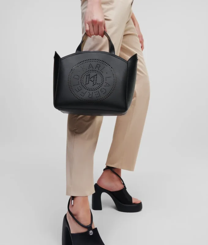 K/CIRCLE PERFORERET LILLE TOTE-TASKE