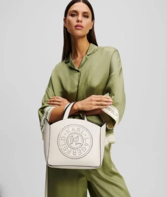 K/CIRCLE PERFORERET LILLE TOTE-TASKE