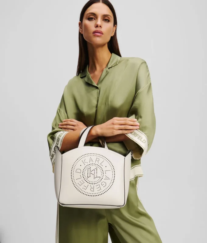 K/CIRCLE PERFORERET LILLE TOTE-TASKE