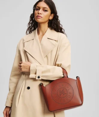 K/CIRCLE PERFORERET LILLE TOTE-TASKE