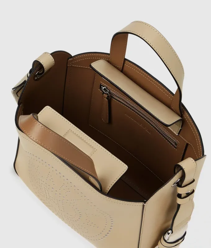 K/CIRCLE PERFORERET LILLE TOTE-TASKE