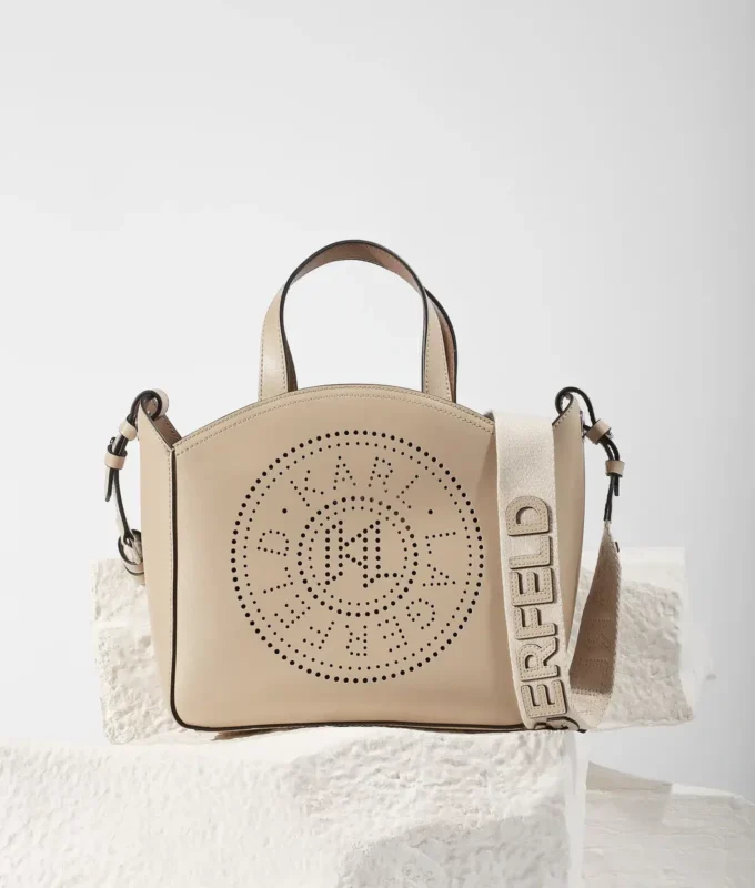 K/CIRCLE PERFORERET LILLE TOTE-TASKE