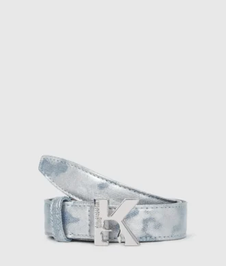 K-logo denim bælte