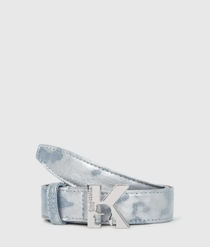 K-logo denim bælte