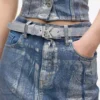 K-logo denim bælte