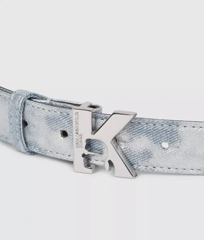 K-logo denim bælte