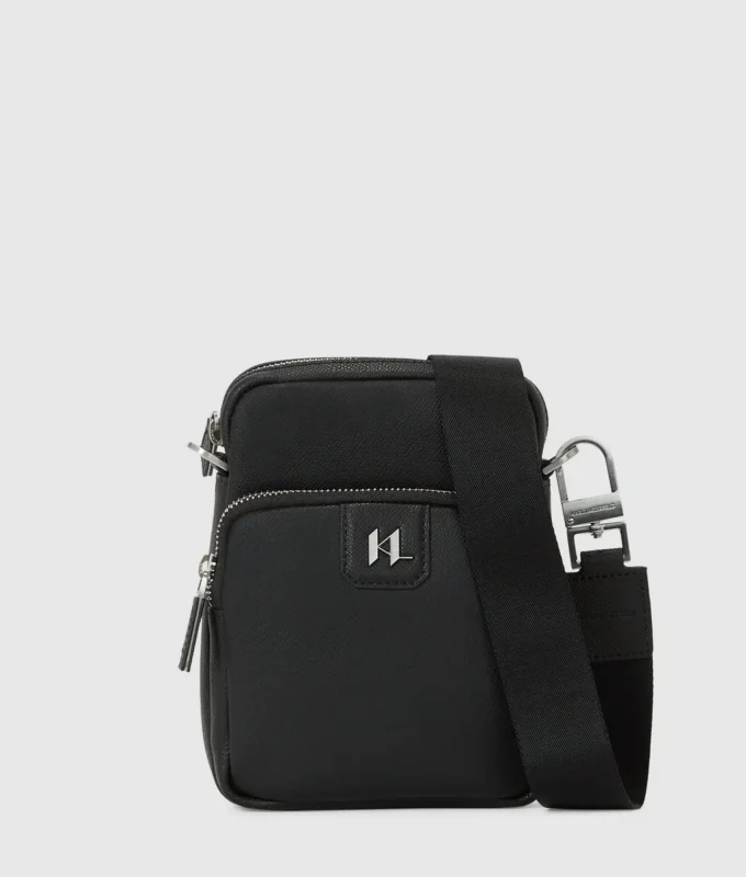 K/Monogram læder crossbody taske
