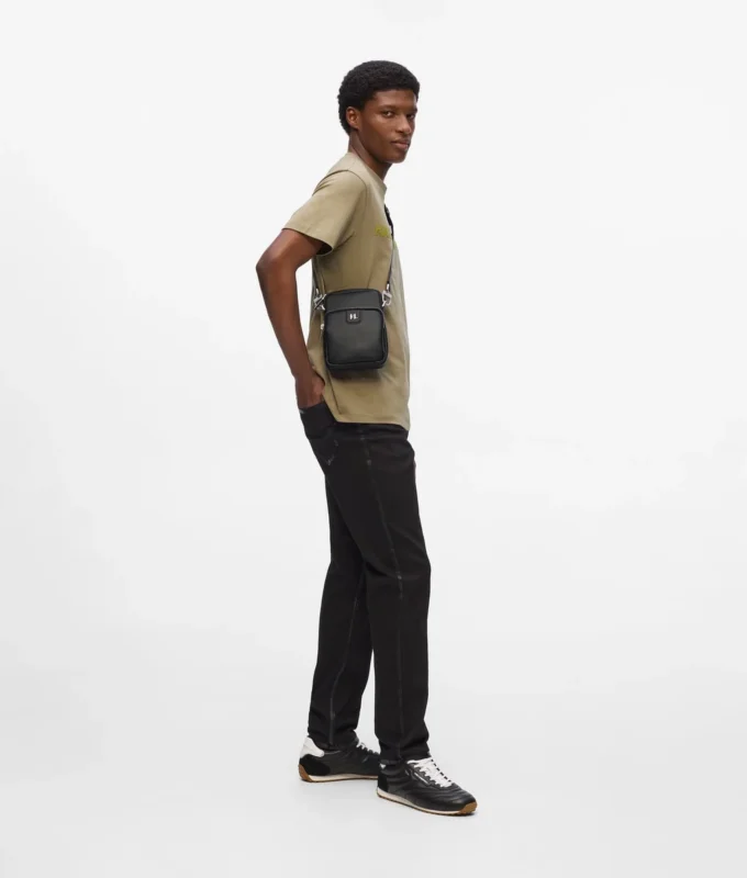 K/Monogram læder crossbody taske