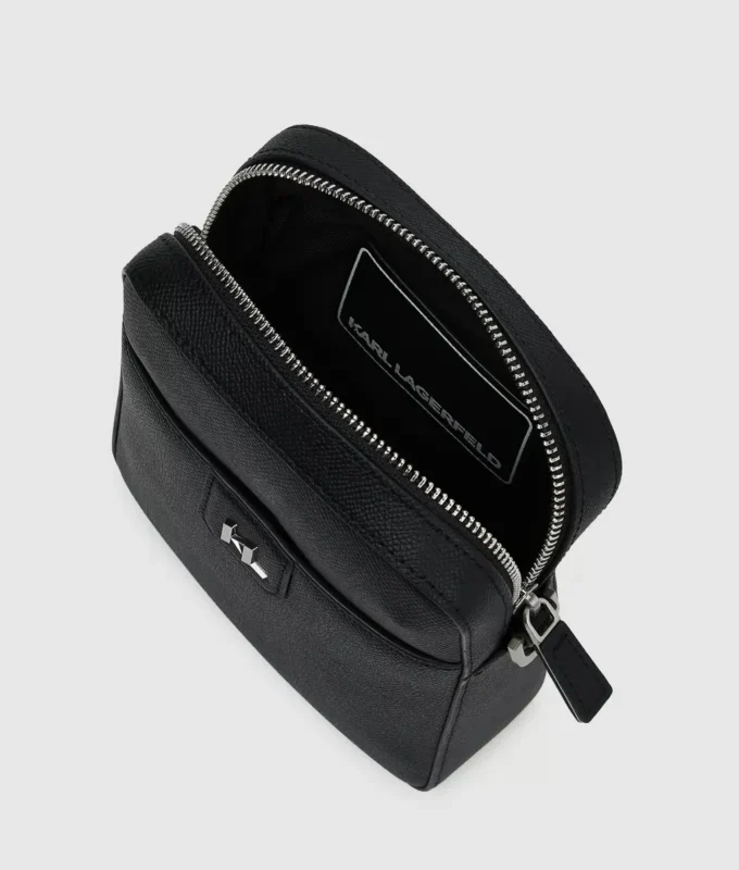 K/Monogram læder crossbody taske