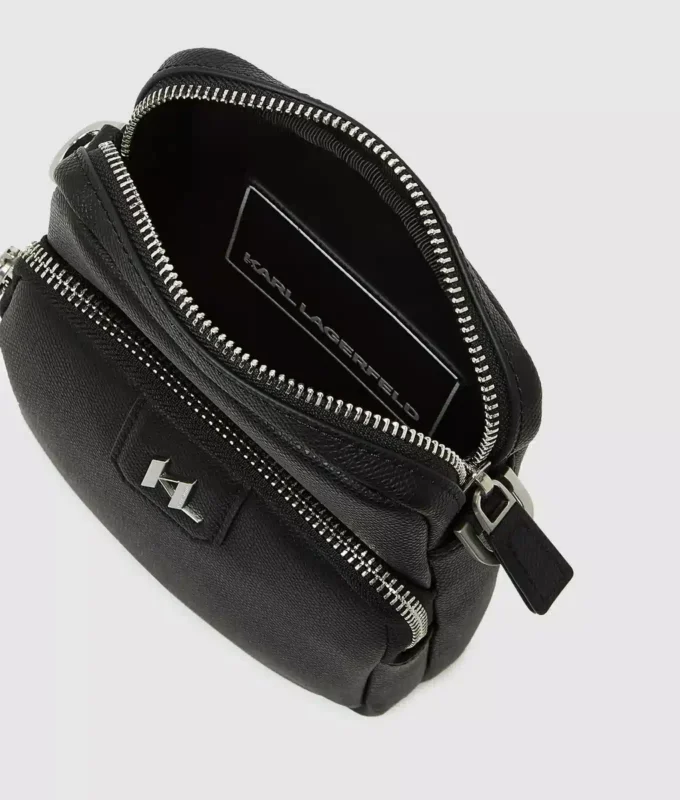 K/Monogram læder crossbody taske