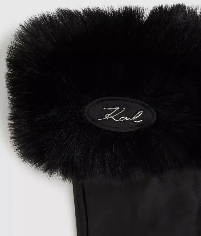 K/Signature handsker i imiteret pels