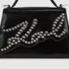 K/Signature lille crossbody-taske med nitter