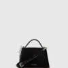 K/Signature lille crossbody-taske med nitter
