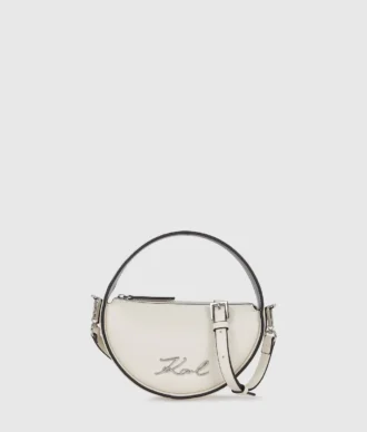 K/Signature rund crossbody-taske