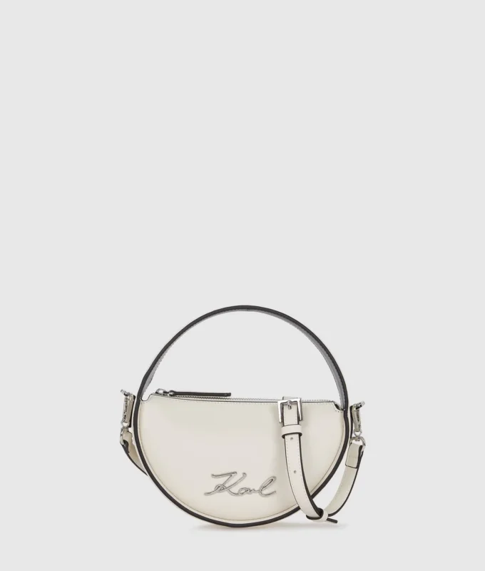 K/Signature rund crossbody-taske