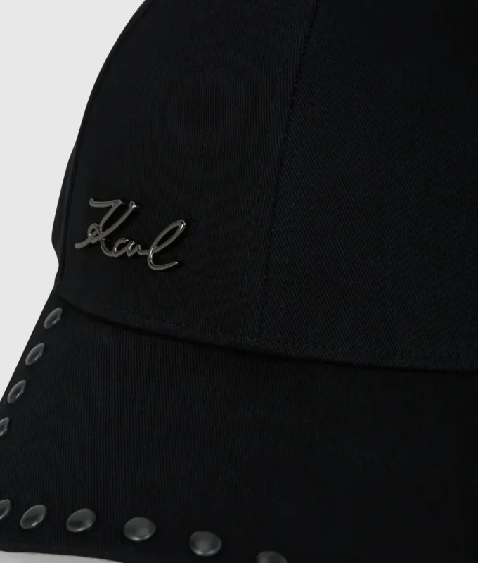 K/Signature studded cap