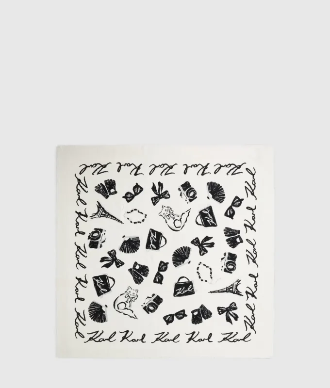 K/Signature tørklæde med allover-print