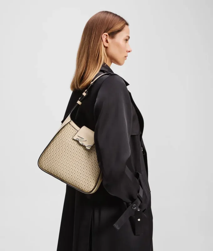 K/SIGNATURE VÆVET HOBO-TASKE