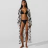 Kaftan med fan-print