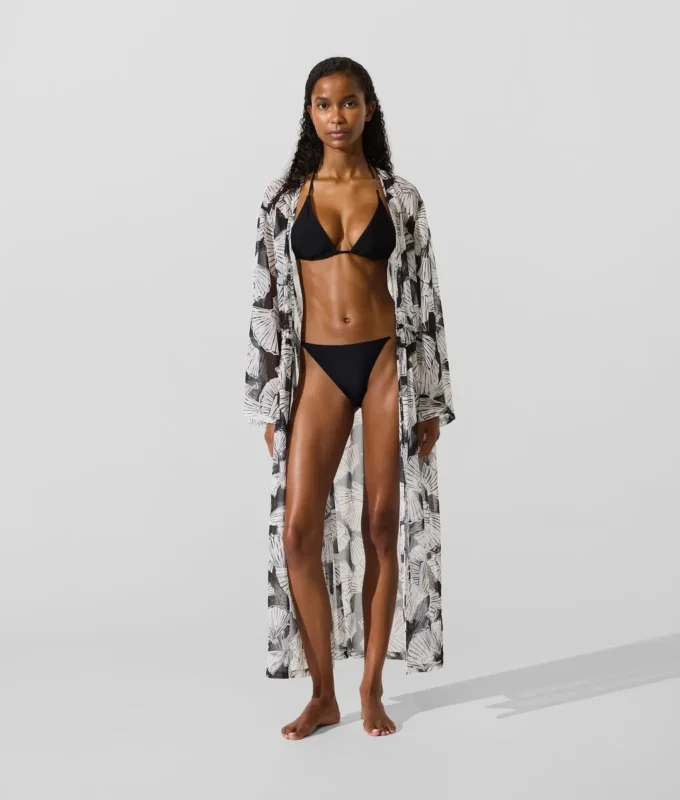 Kaftan med fan-print