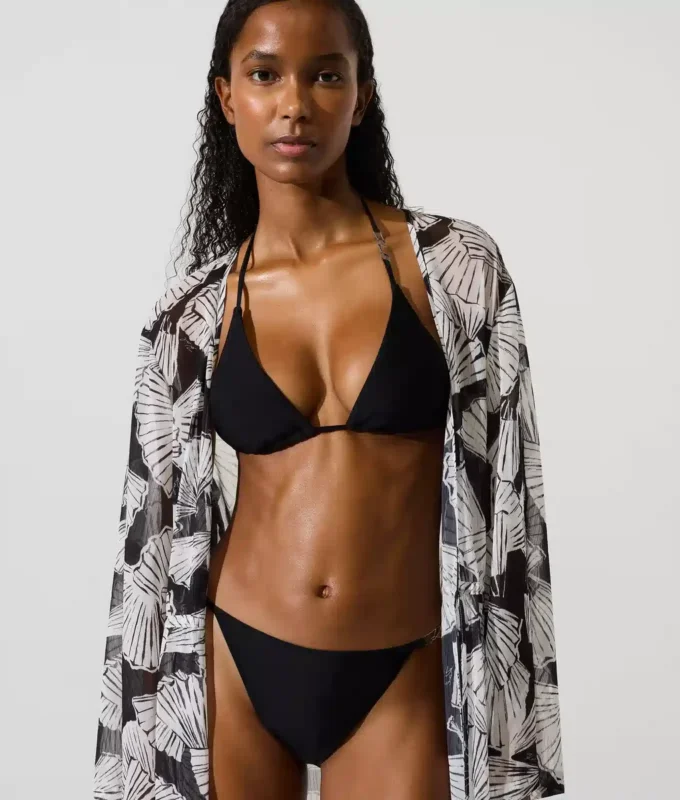Kaftan med fan-print