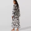 Kaftan med fan-print