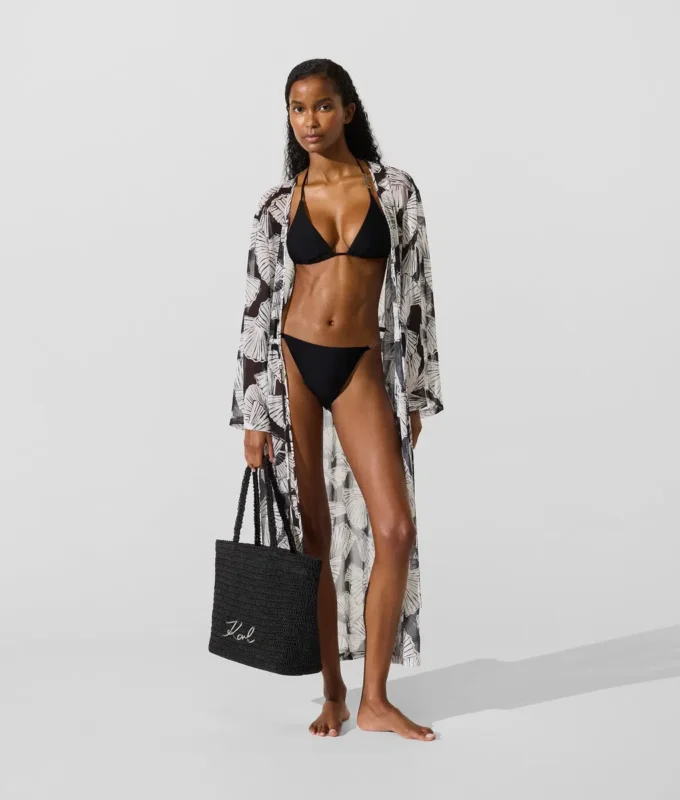 Kaftan med fan-print