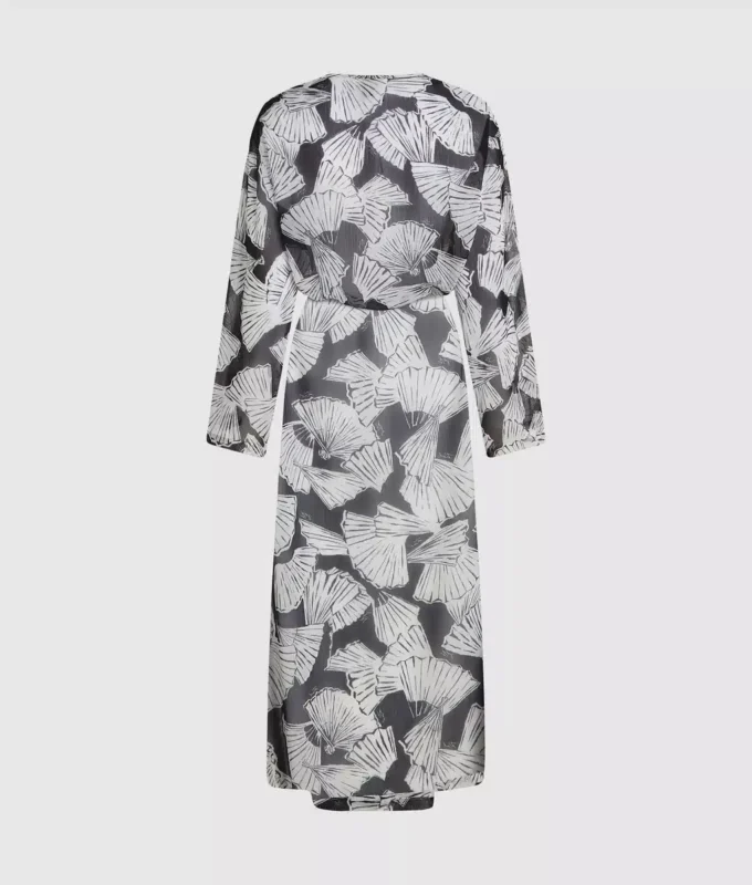 Kaftan med fan-print