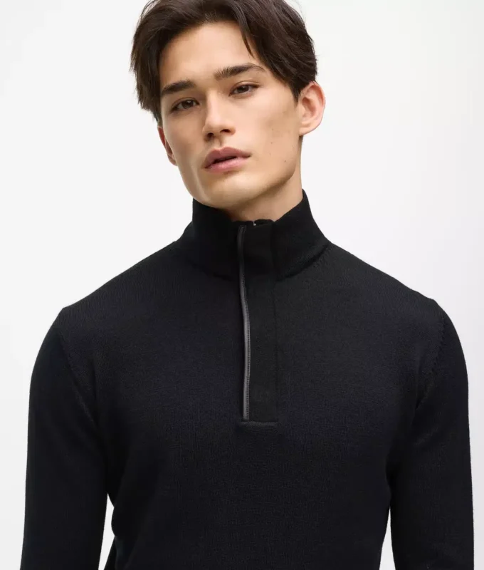 Kameo sweater med halv lynlås