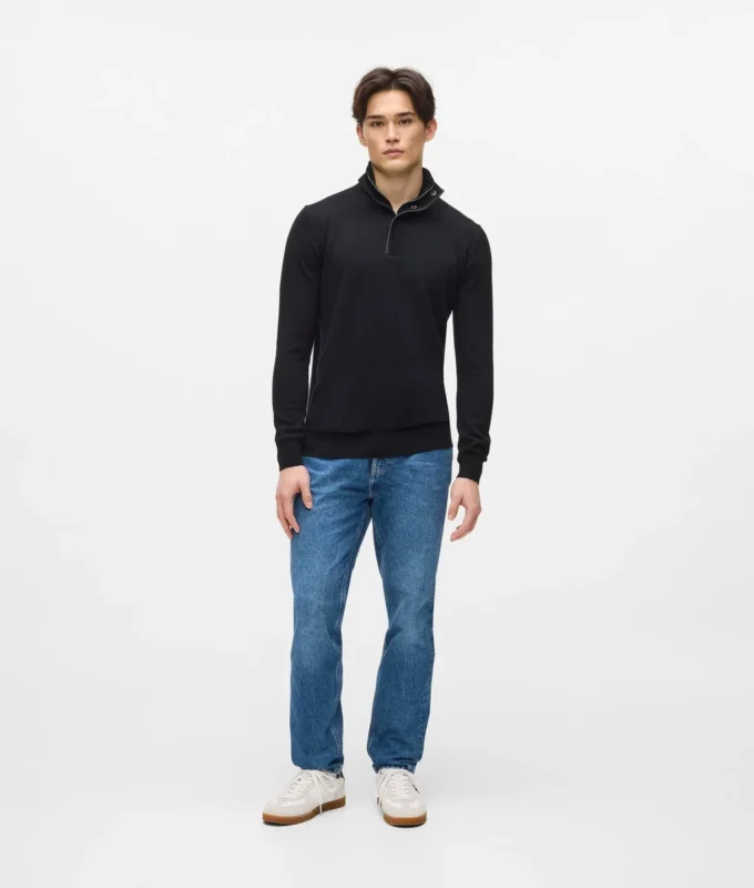 Kameo sweater med halv lynlås