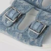 KAPRI DENIM RHINESTONE SANDALER