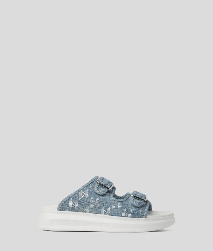 KAPRI DENIM RHINESTONE SANDALER