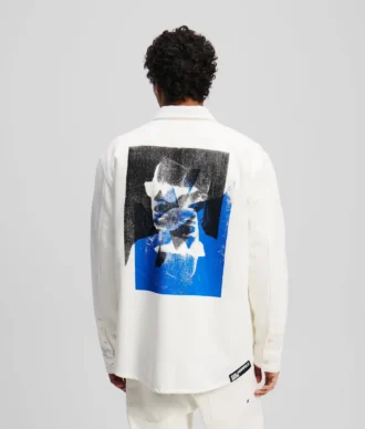 KARL PRINT DENIM OVERSHIRT