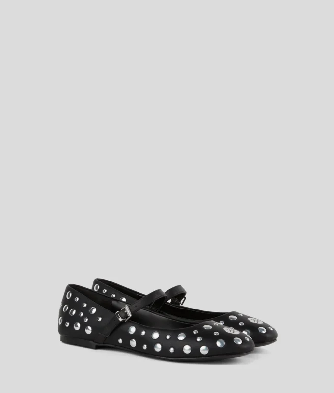 KARO MIRROR STUDS BALLETFLADESKO